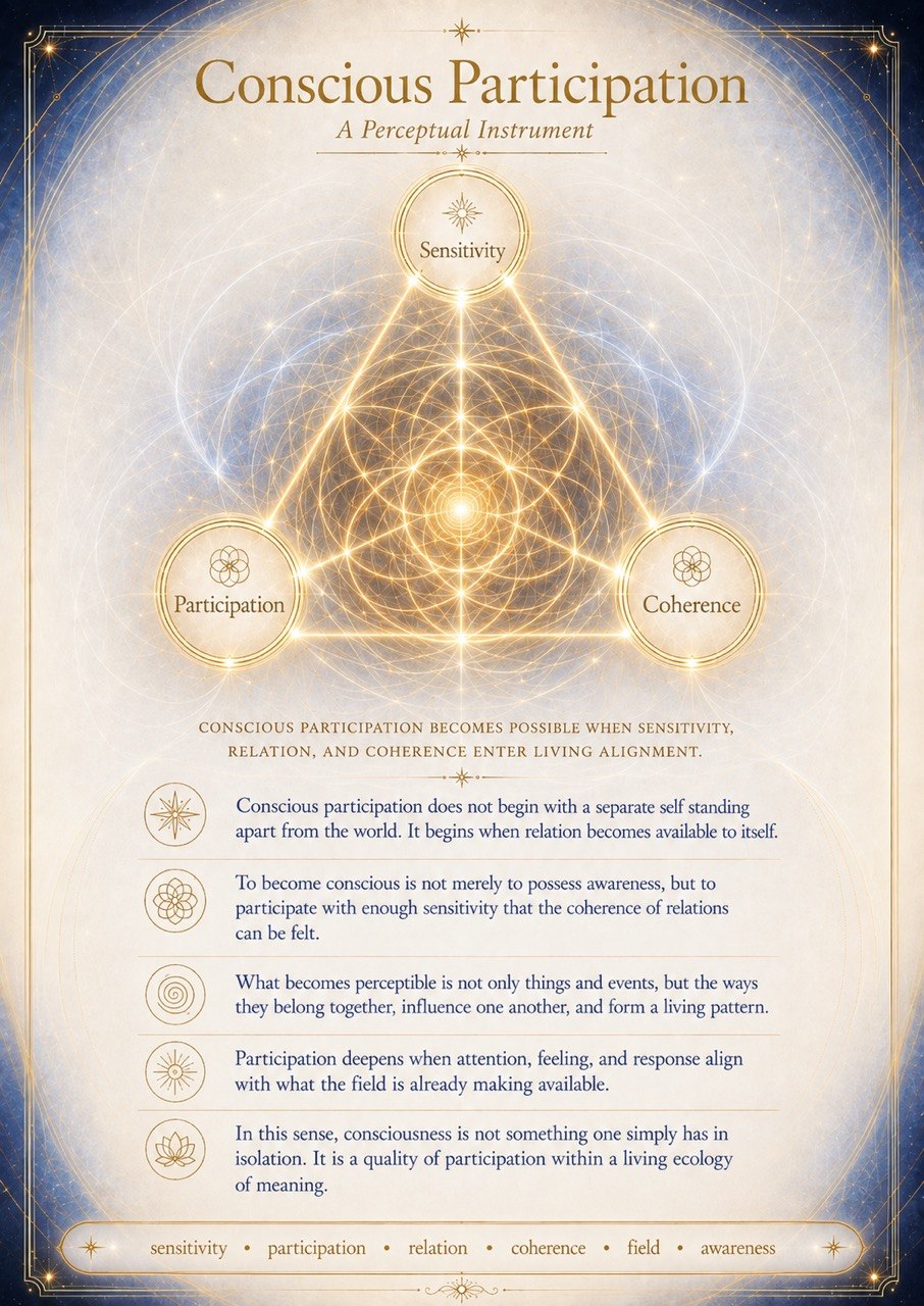 Conscious Participation: a perceptual instrument relating sensitivity, participation, and coherence.