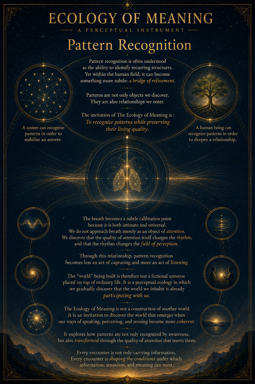 The Ecology of Meaning perceptual instrument: Pattern Recognition